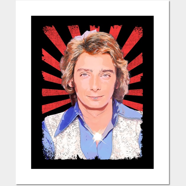 barry manilow Vintage Fan Art Wall Art by Sakonipopart